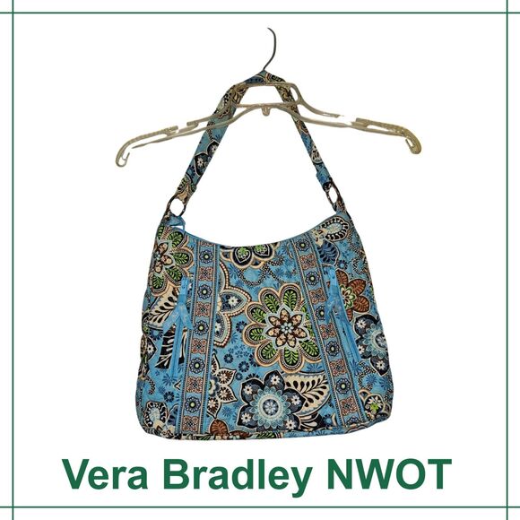 VERA BRADLEY Blue Bali Shoulder Bag NWOT Retired - Picture 1 of 4